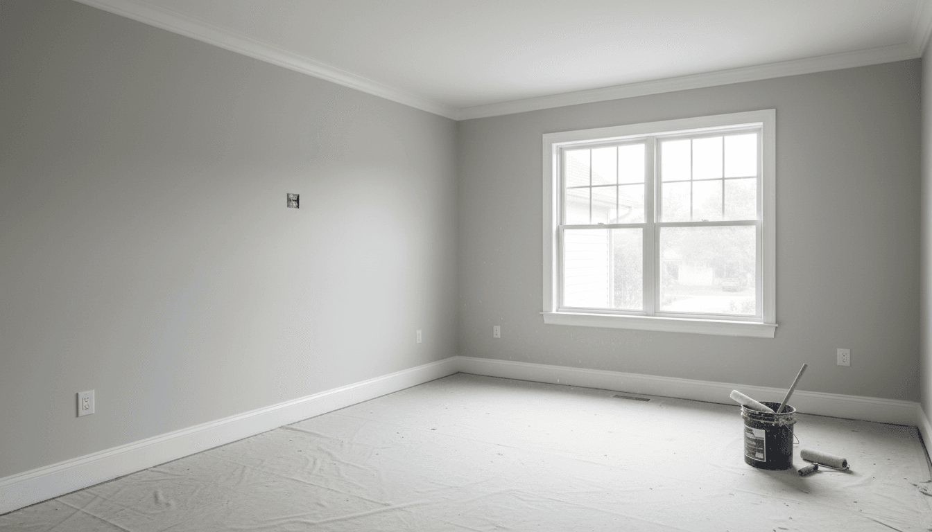 Freshly painted room