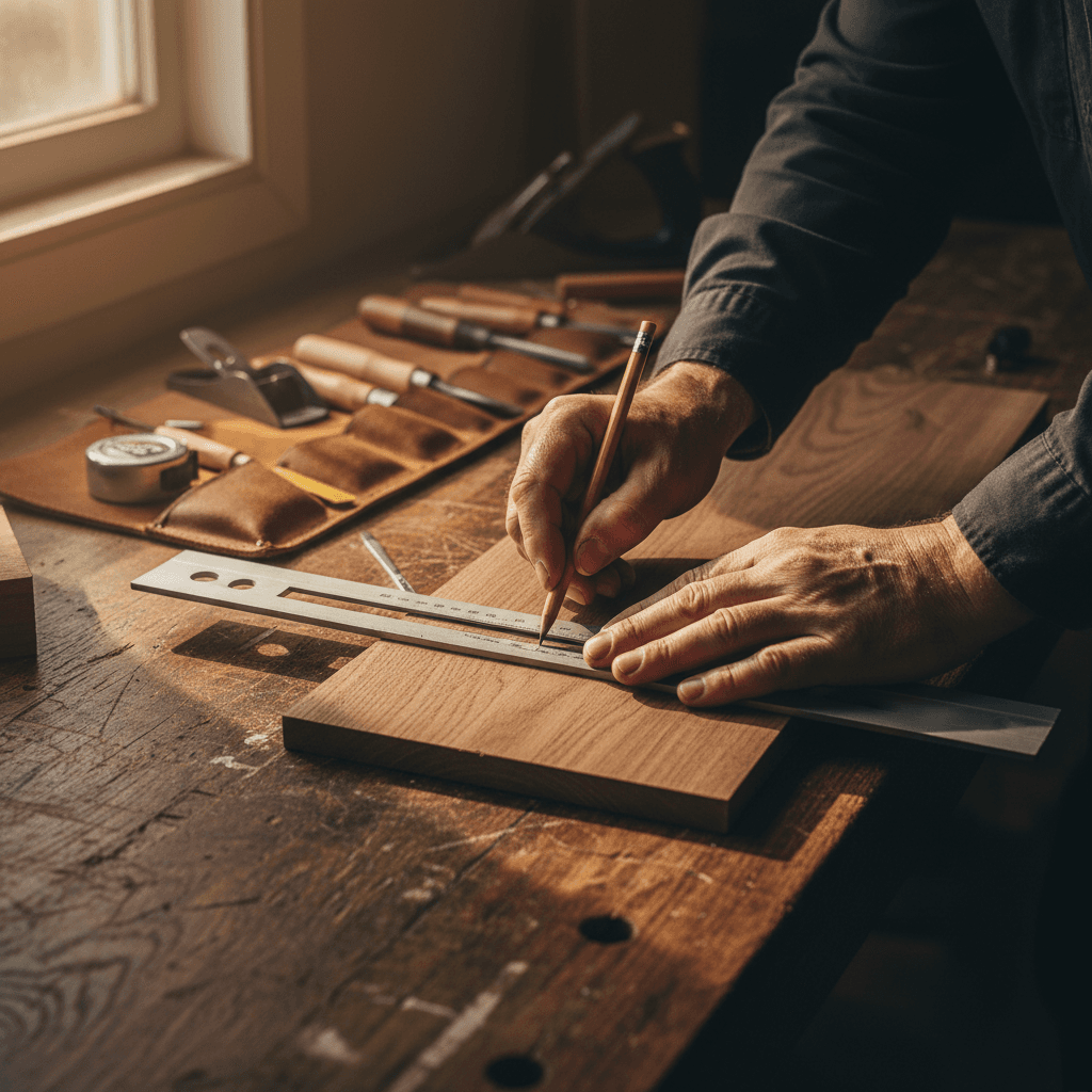 Jacob Shannon handyman in workshop